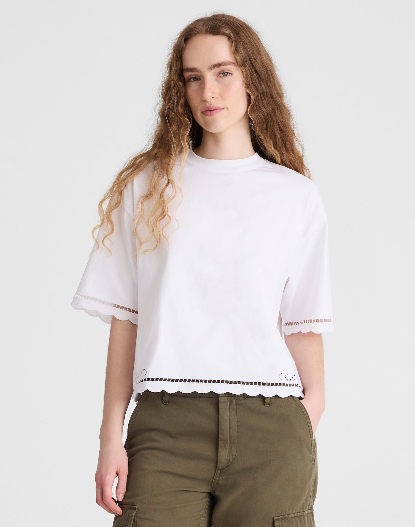 Madewell The Boxy Crop Tee Allday Jersey 100% Cotton