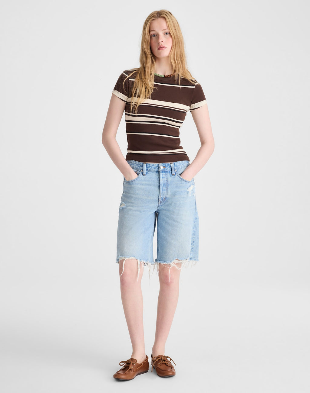 Madewell The 90s Crewneck Tee in Compact Cotton 100% Cotton