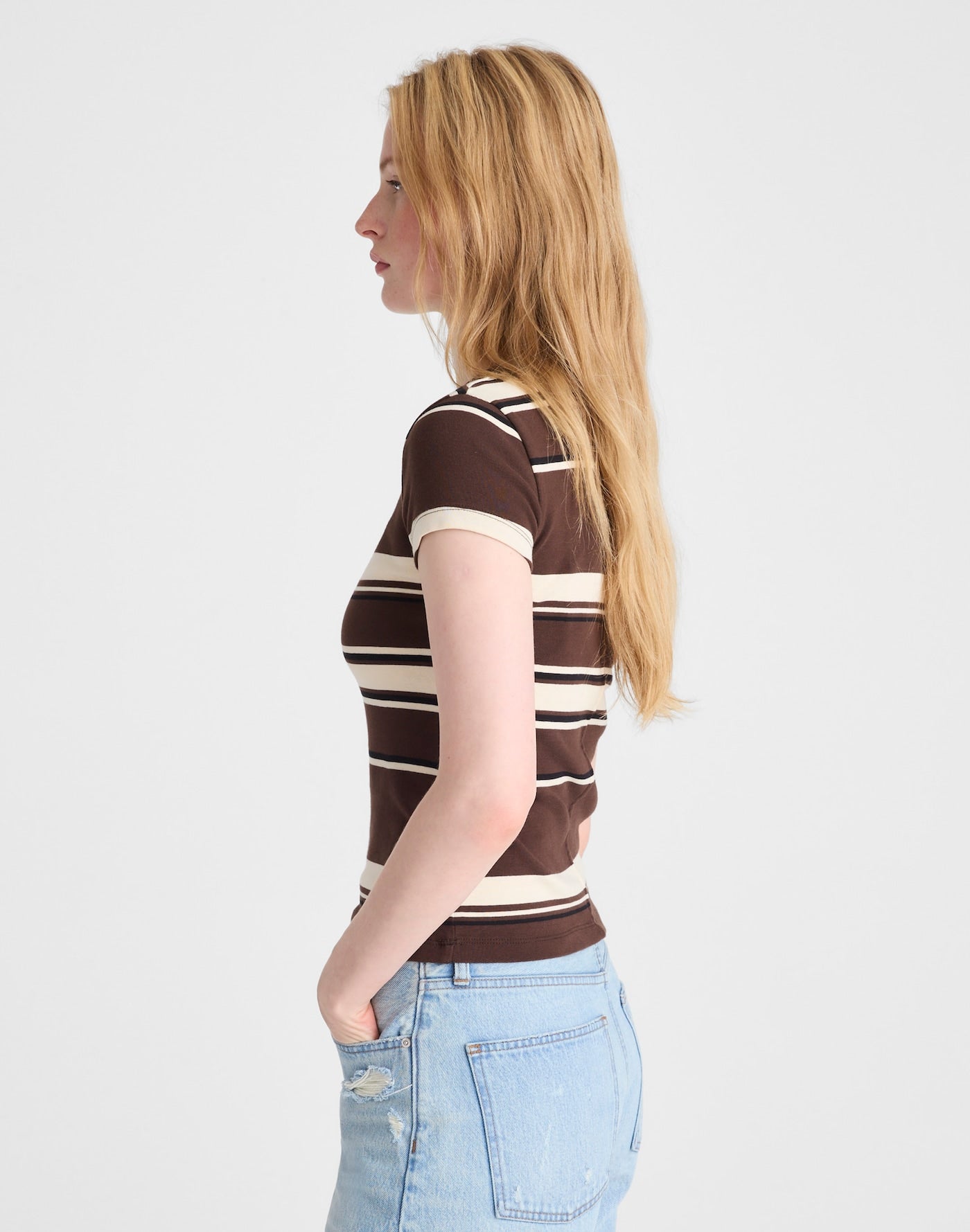 Madewell The 90s Crewneck Tee in Compact Cotton 100% Cotton