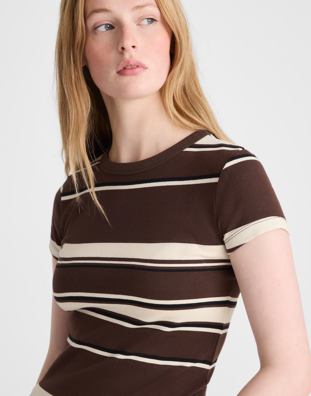 Madewell The 90s Crewneck Tee in Compact Cotton 100% Cotton