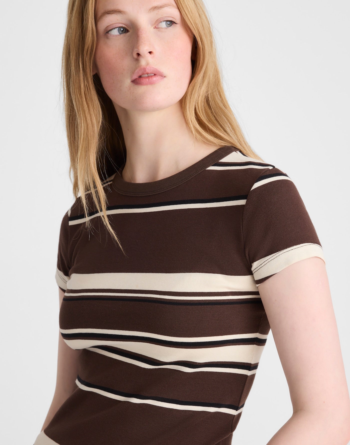 Madewell The 90s Crewneck Tee in Compact Cotton 100% Cotton