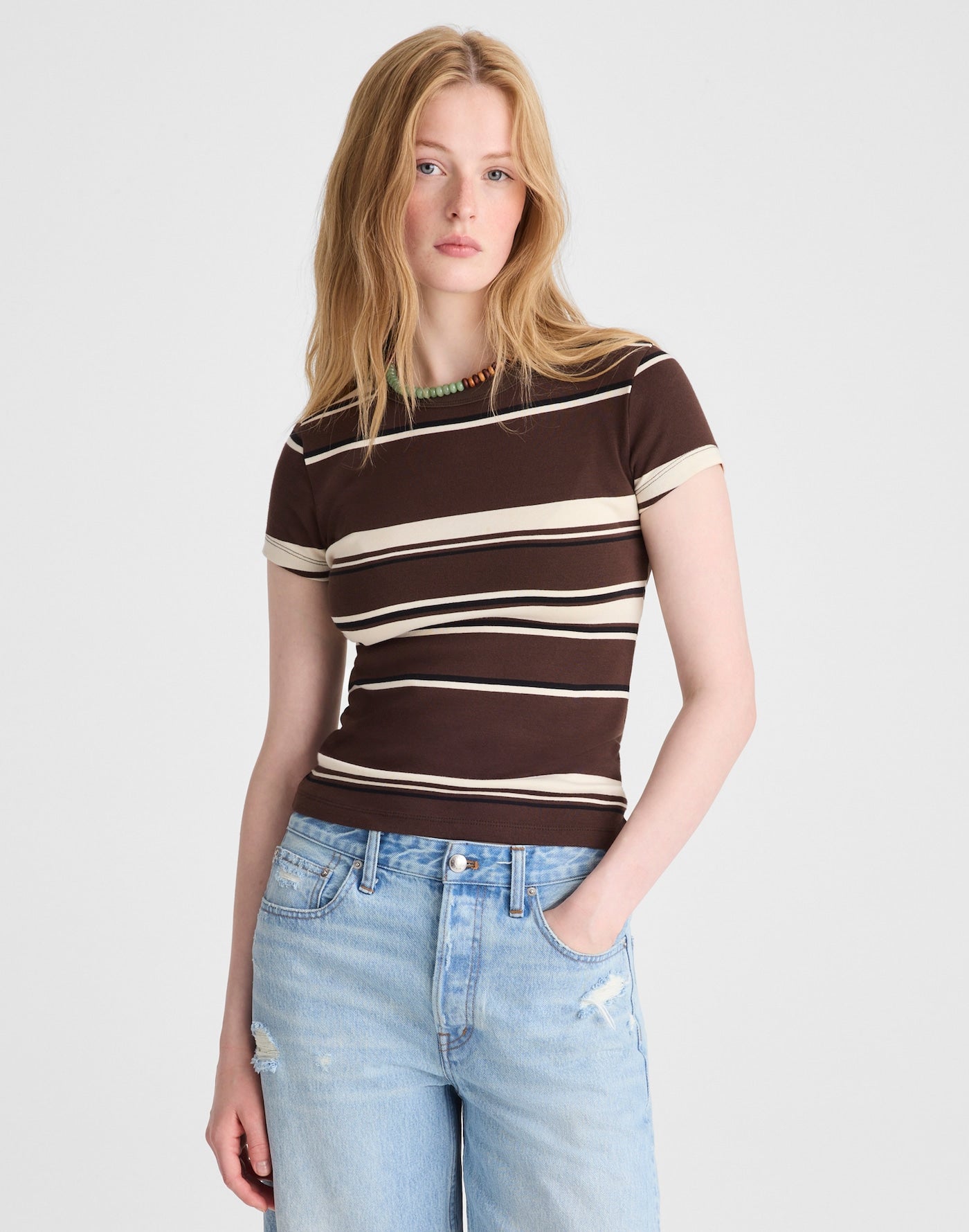 Madewell The 90s Crewneck Tee in Compact Cotton 100% Cotton
