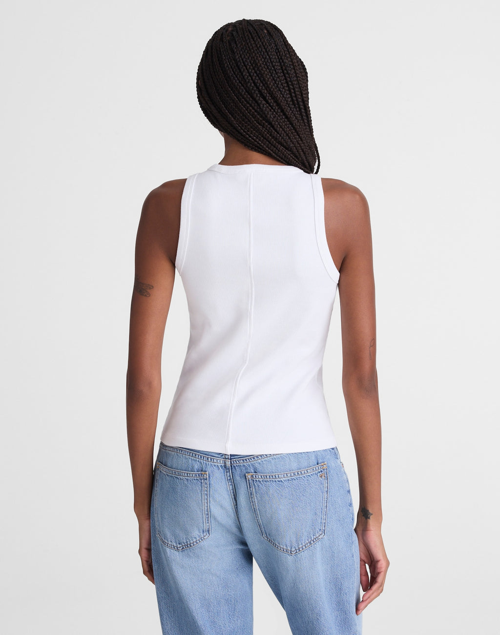 Madewell The Essential Tank in Utility Rib 92% Cotton 8% Elastane