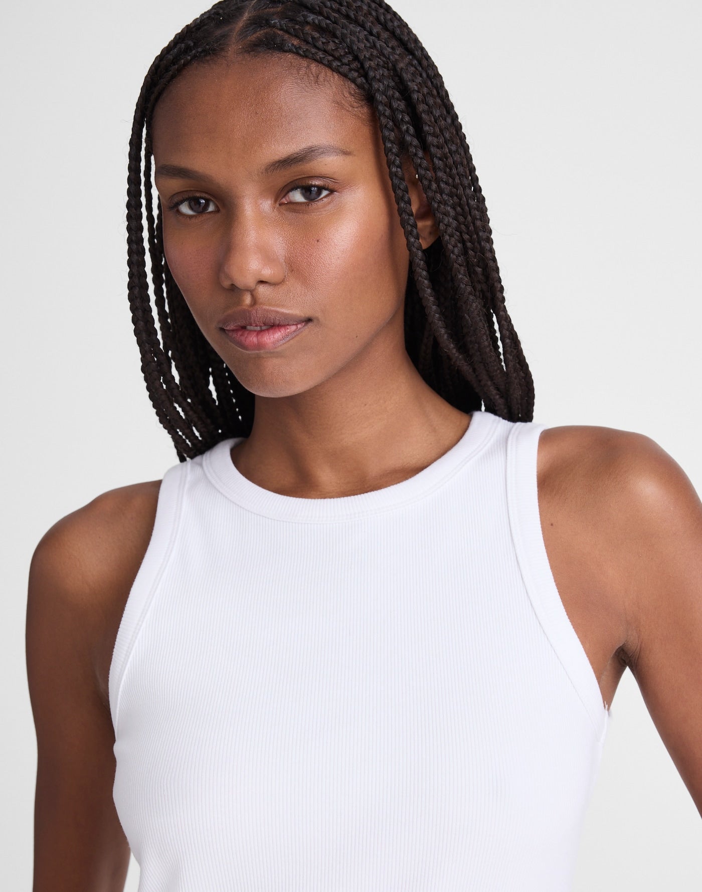 Madewell The Essential Tank in Utility Rib 92% Cotton 8% Elastane