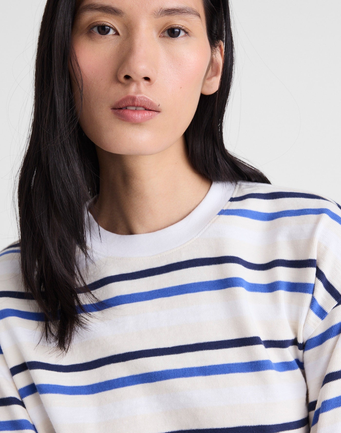 Madewell Easy Crewneck Short-Sleeve Tee 100% Cotton Boxy Fit Navy