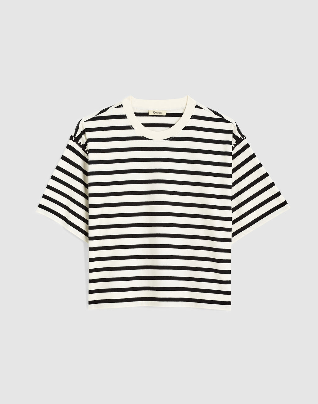 Madewell The Boxy Crop Tee in Allday Jersey 100% Cotton
