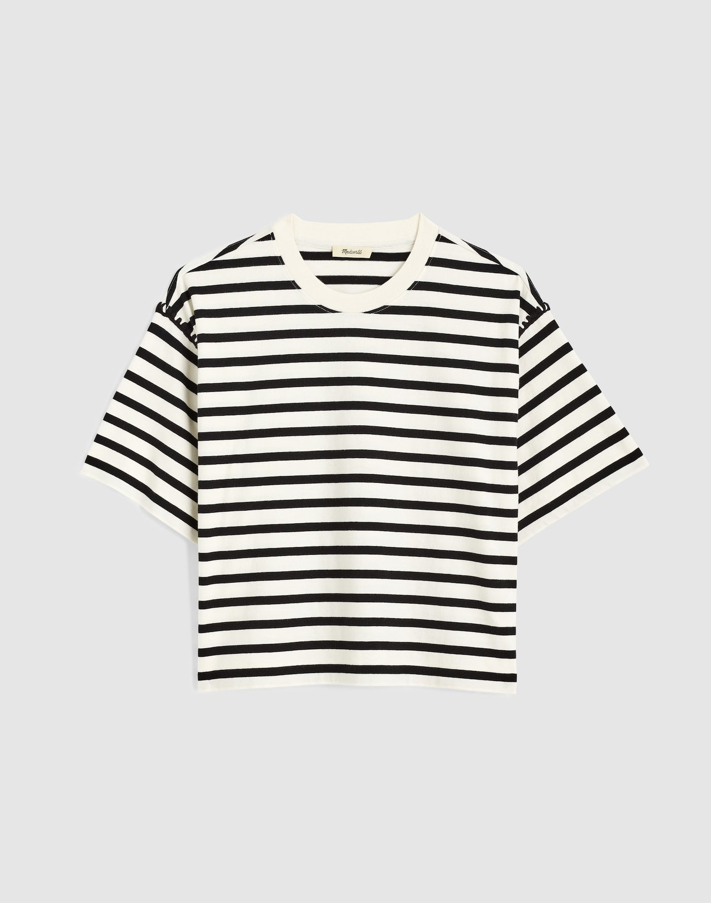 Madewell The Boxy Crop Tee in Allday Jersey 100% Cotton