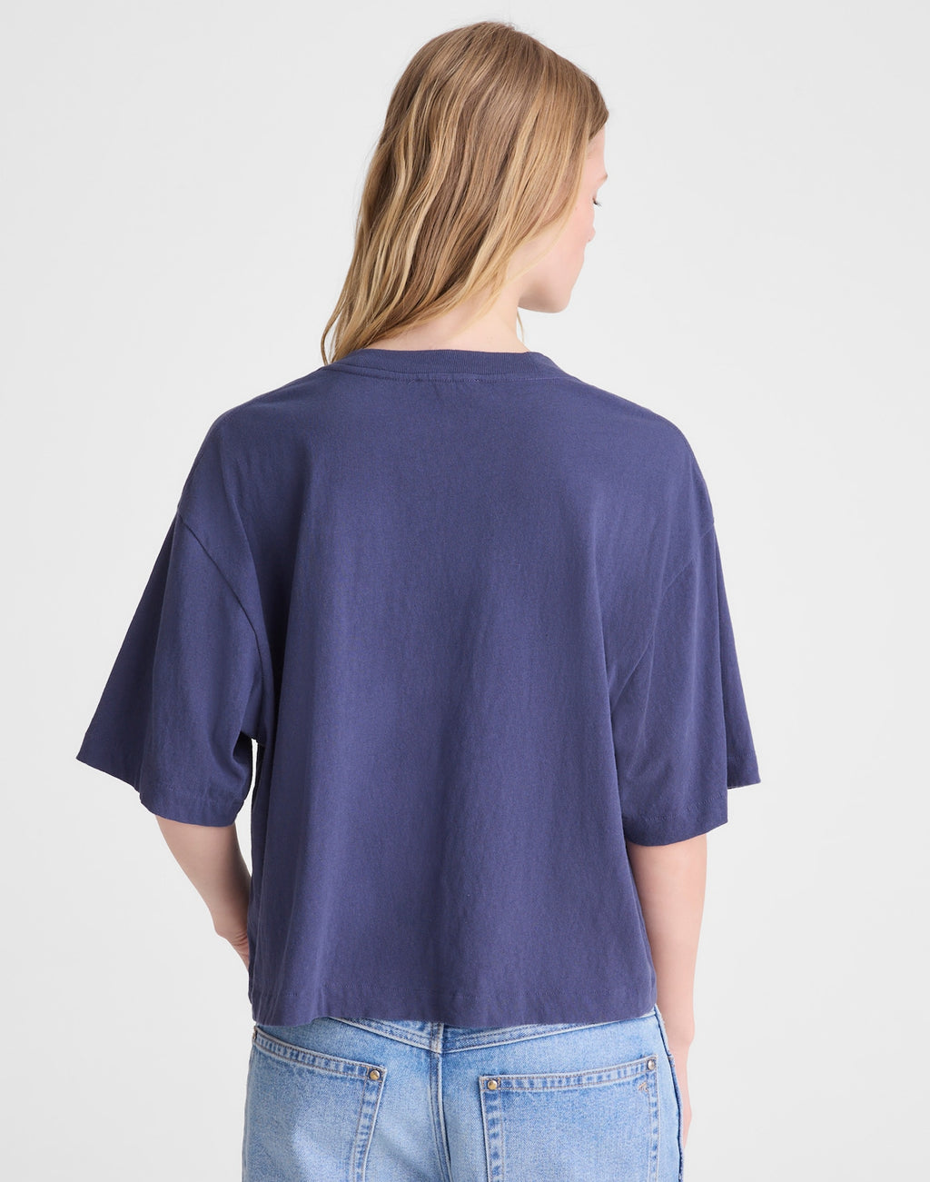 Madewell The Boxy Crop Tee in Allday Jersey 100% Cotton