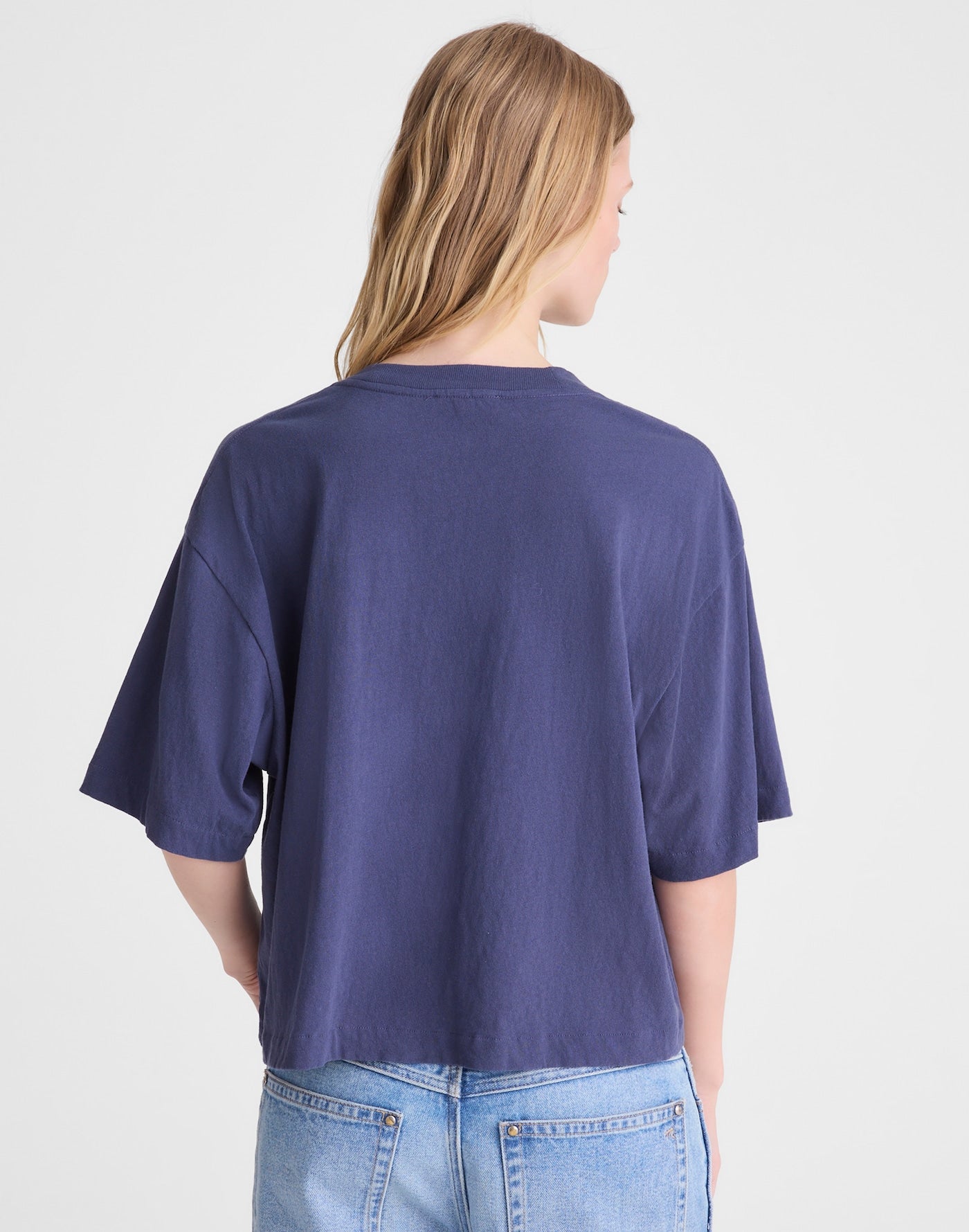 Madewell The Boxy Crop Tee in Allday Jersey 100% Cotton