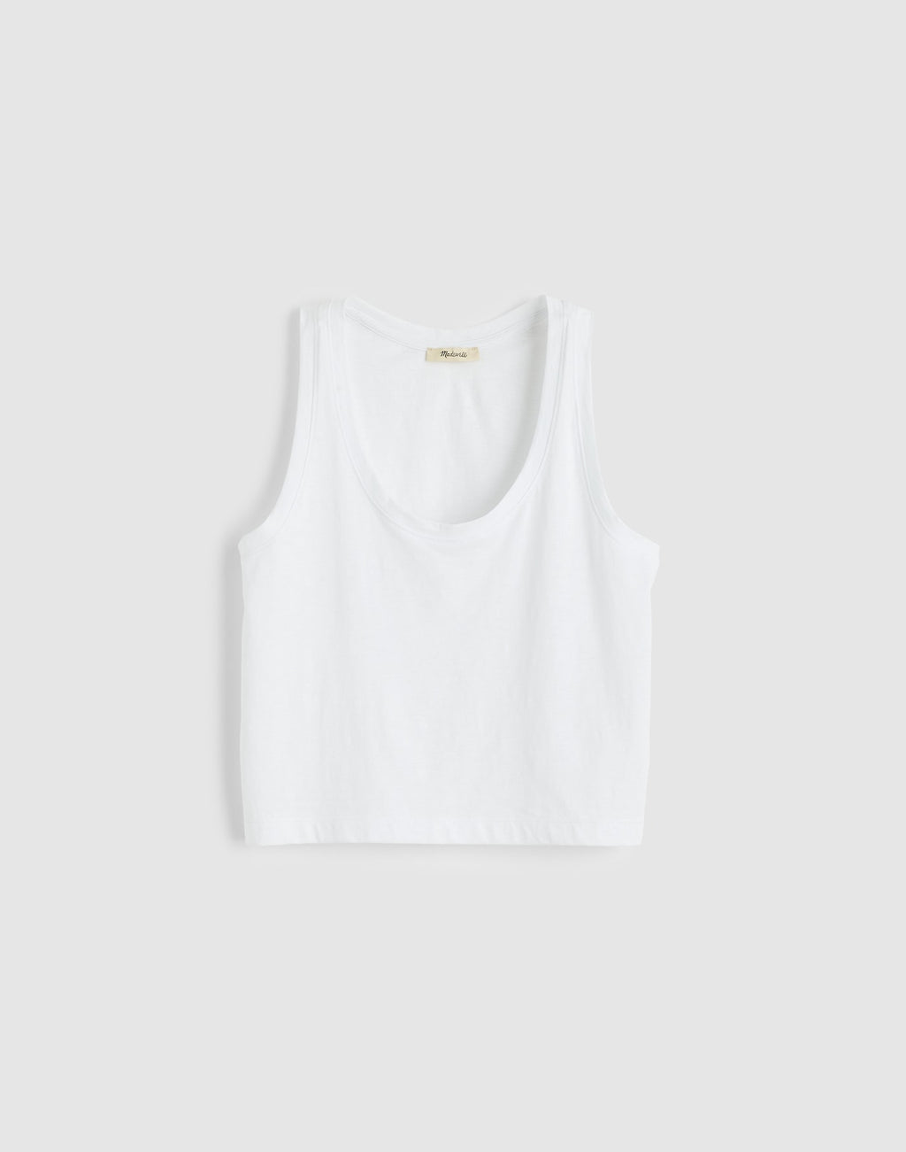 Madewell The Easy Crop Scoopneck Tank in Soft Slub 100% Cotton
