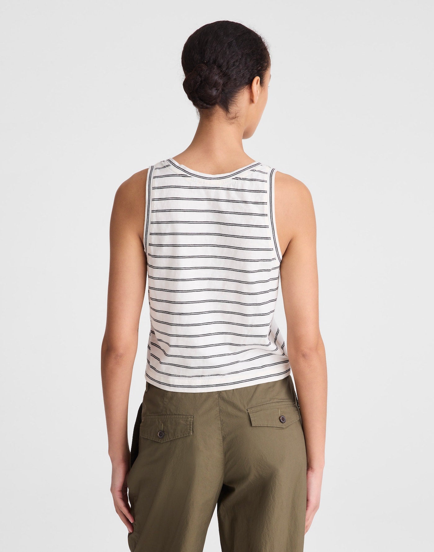 Madewell The Easy Crop Scoopneck Tank in Soft Slub 100% Cotton