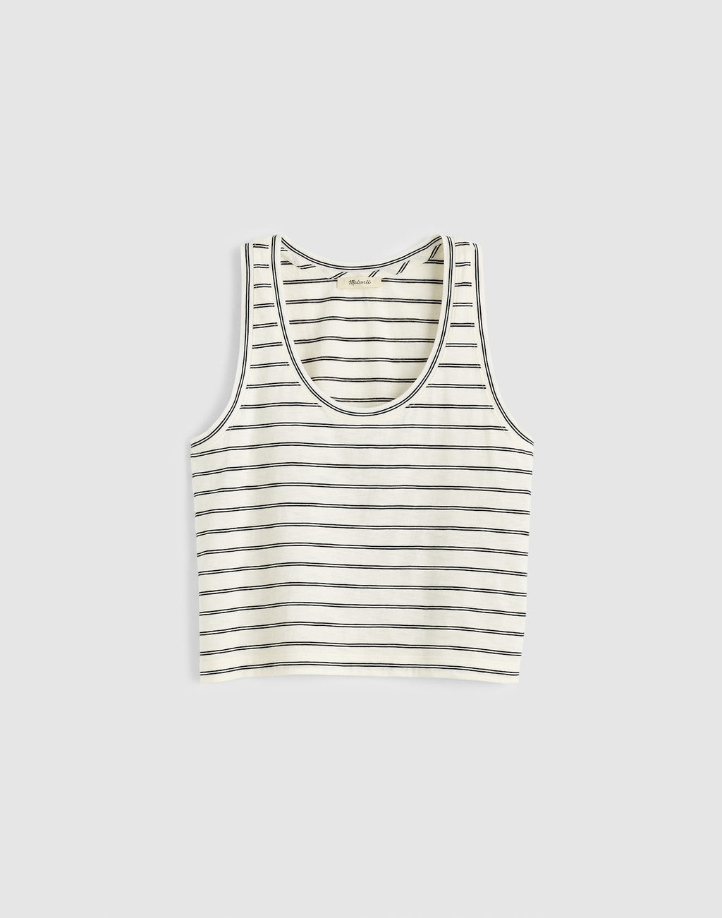 Madewell The Easy Crop Scoopneck Tank in Soft Slub 100% Cotton