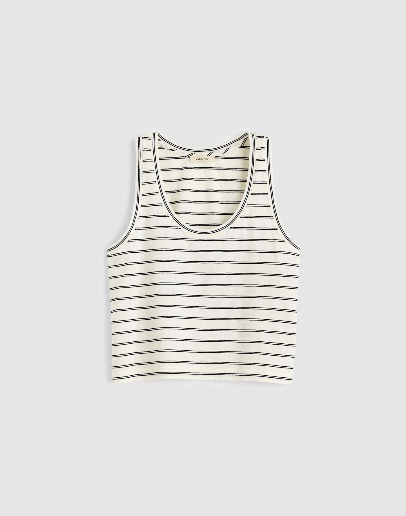 Madewell The Easy Crop Scoopneck Tank in Soft Slub 100% Cotton