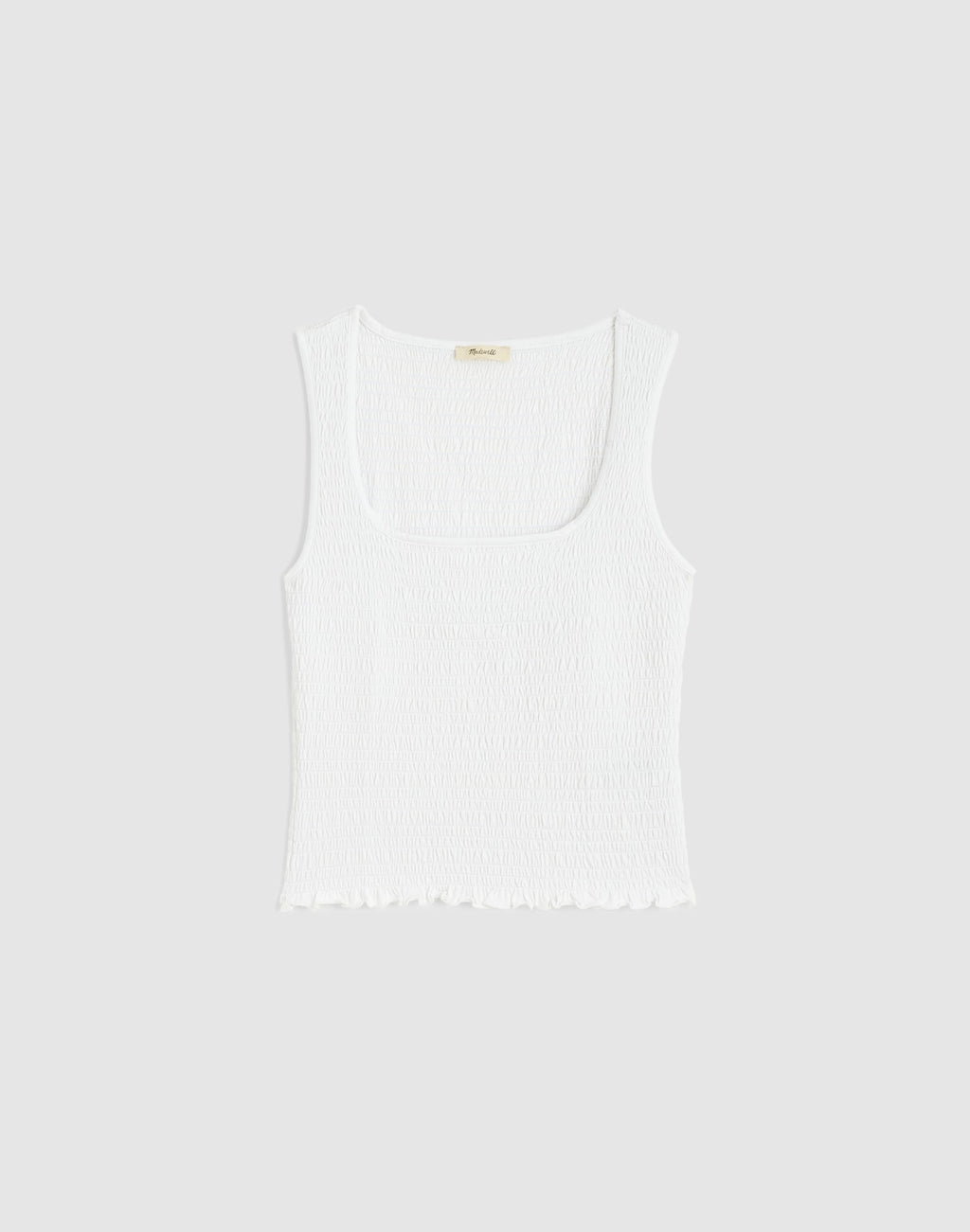 Madewell Smocked Scoopneck Tank Cotton-Modal