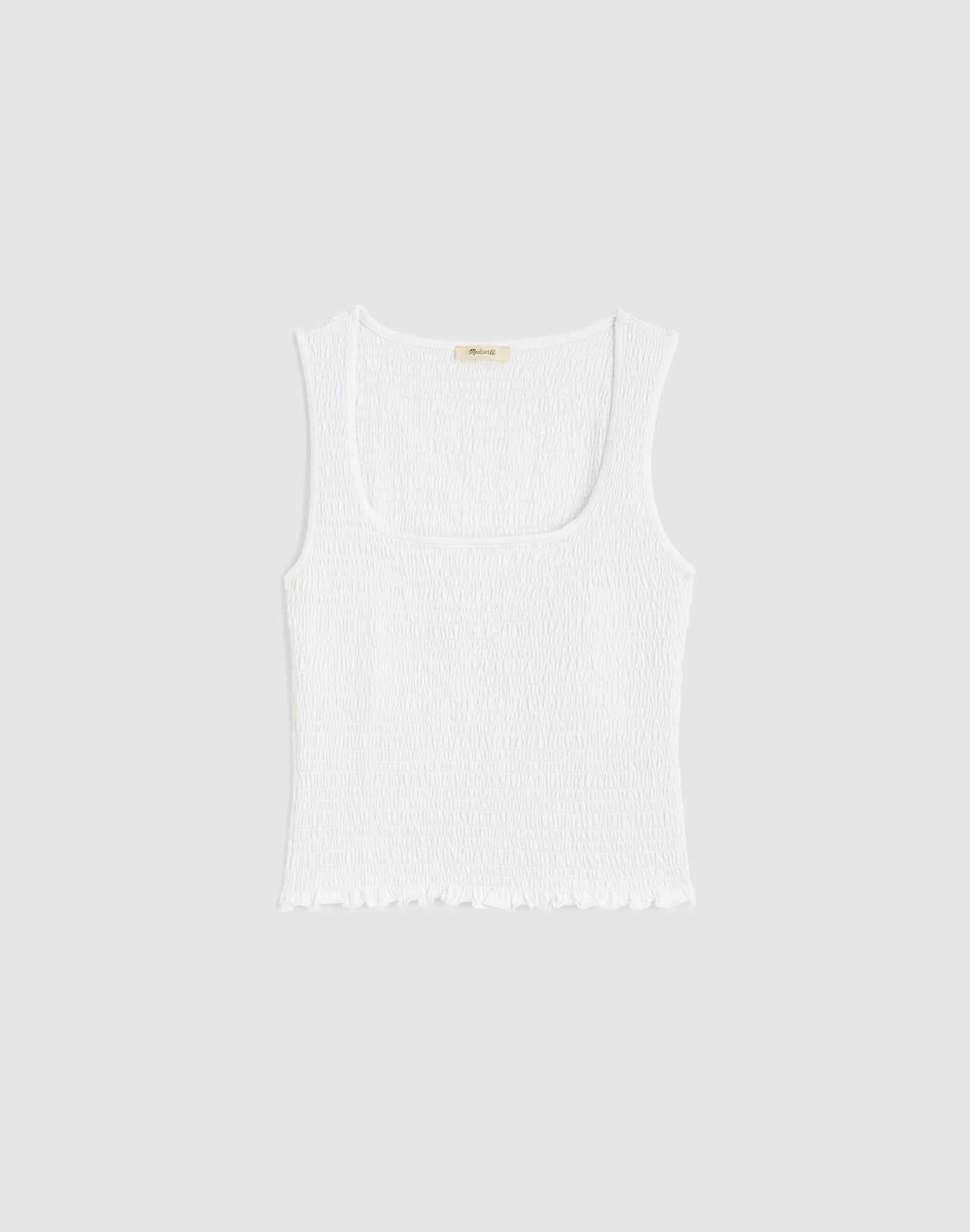 Madewell Smocked Scoopneck Tank Cotton-Modal
