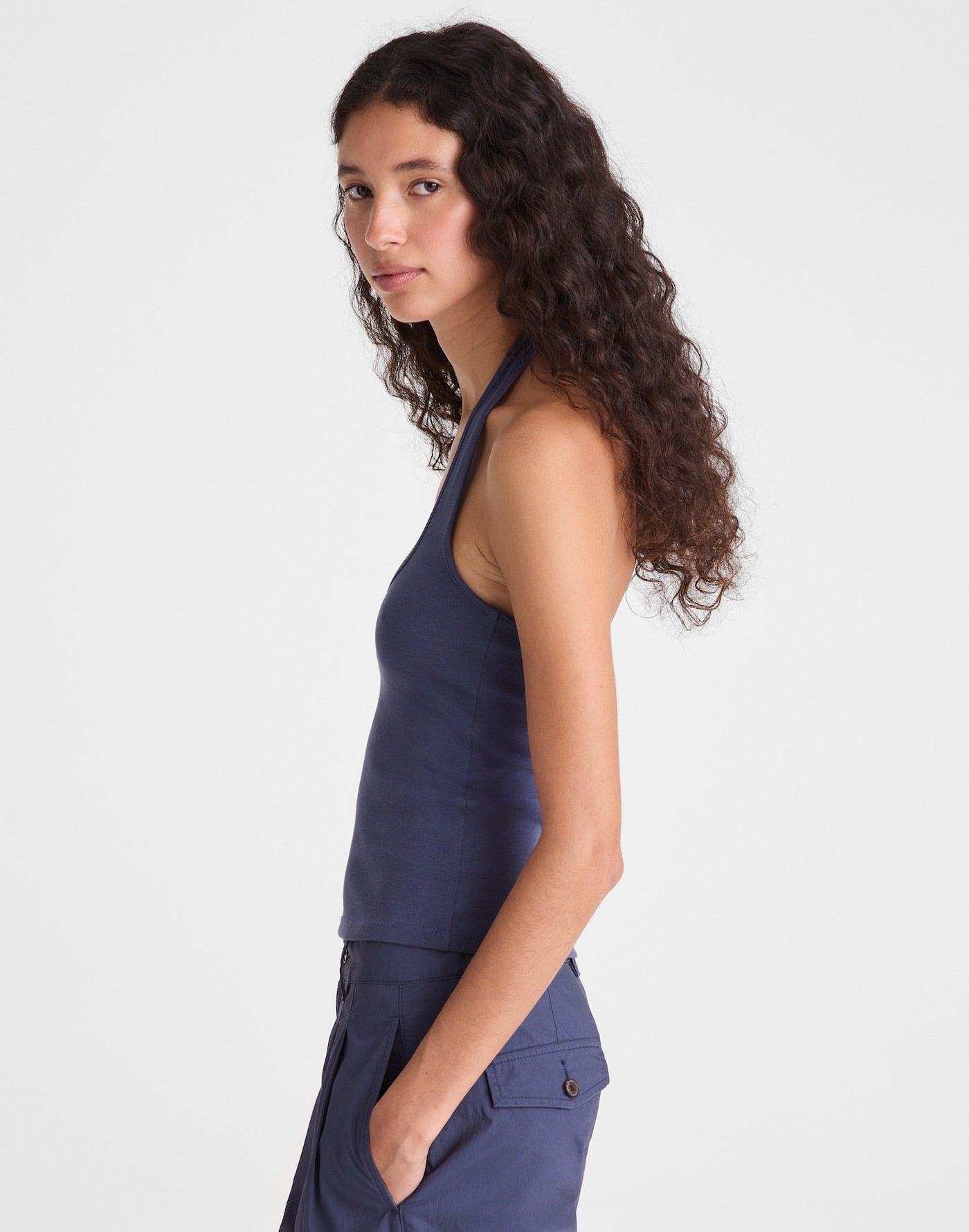 Madewell '90s Halter Top Compact Cotton