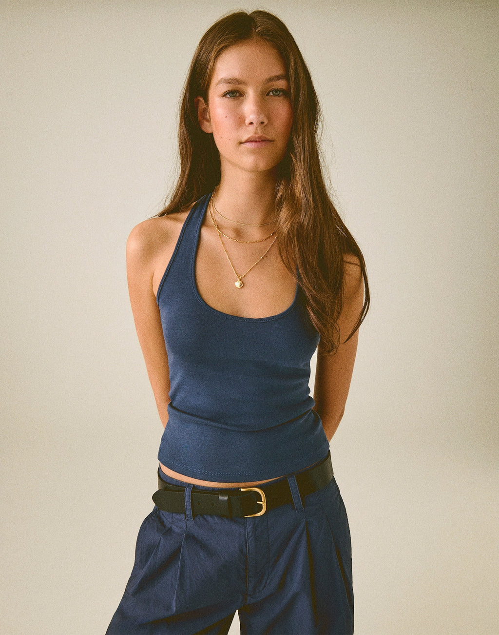 Madewell '90s Halter Top Compact Cotton