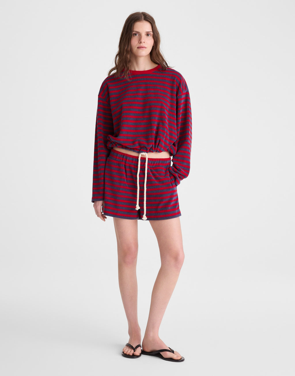 Madewell Tie-Waist Top Terry 80% Cotton Recycled Polyester