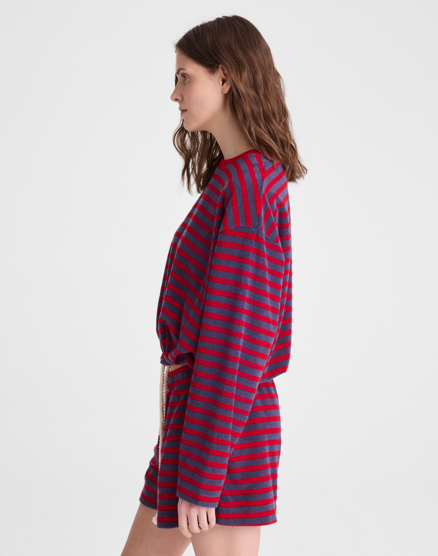 Madewell Tie-Waist Top Terry 80% Cotton Recycled Polyester