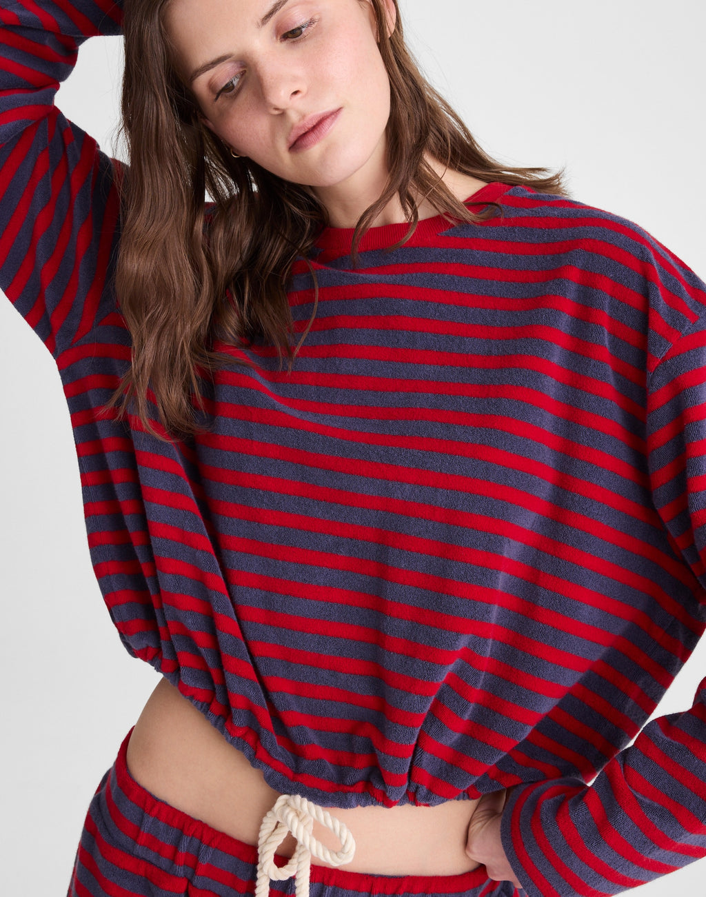 Madewell Tie-Waist Top Terry 80% Cotton Recycled Polyester