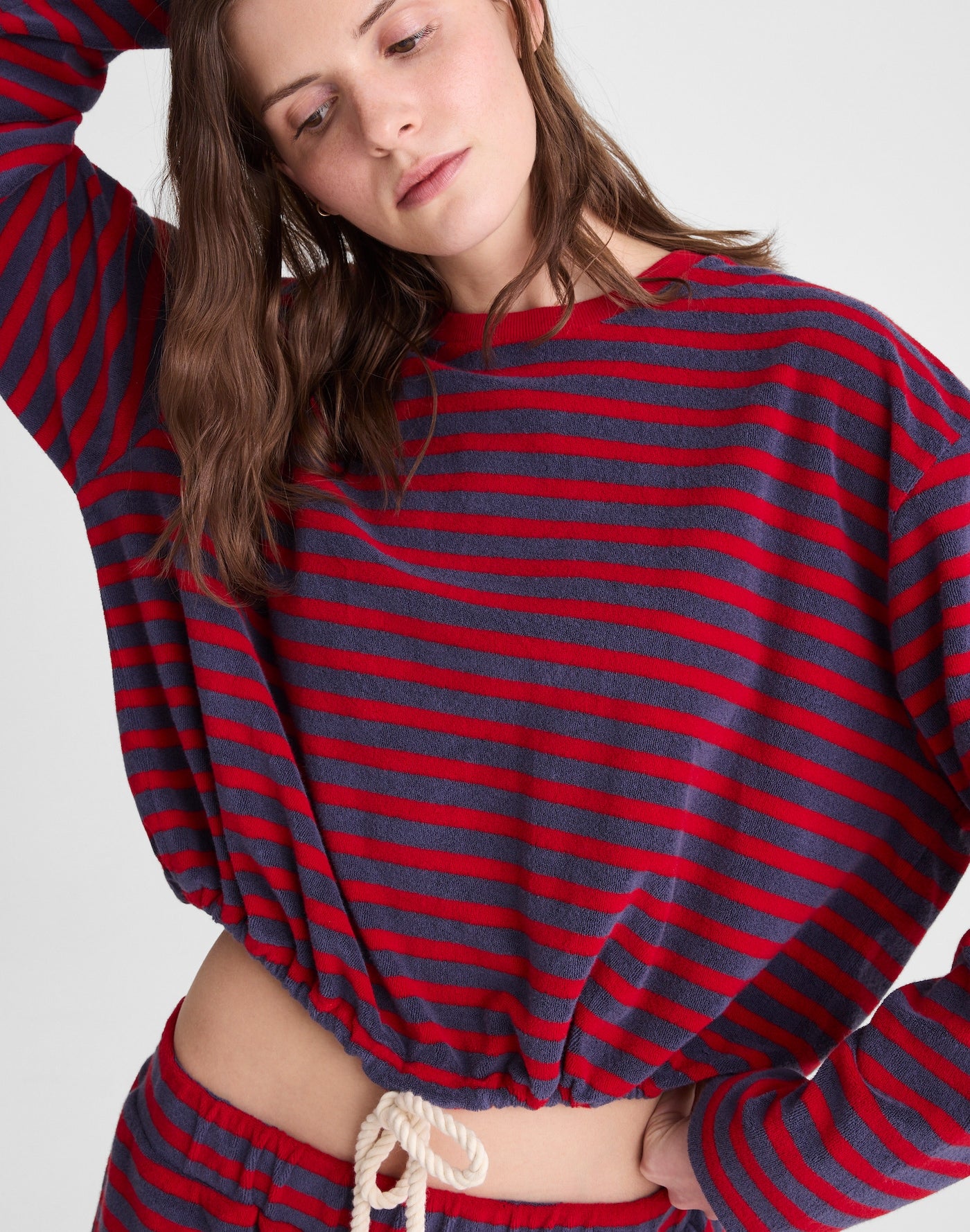Madewell Tie-Waist Top Terry 80% Cotton Recycled Polyester