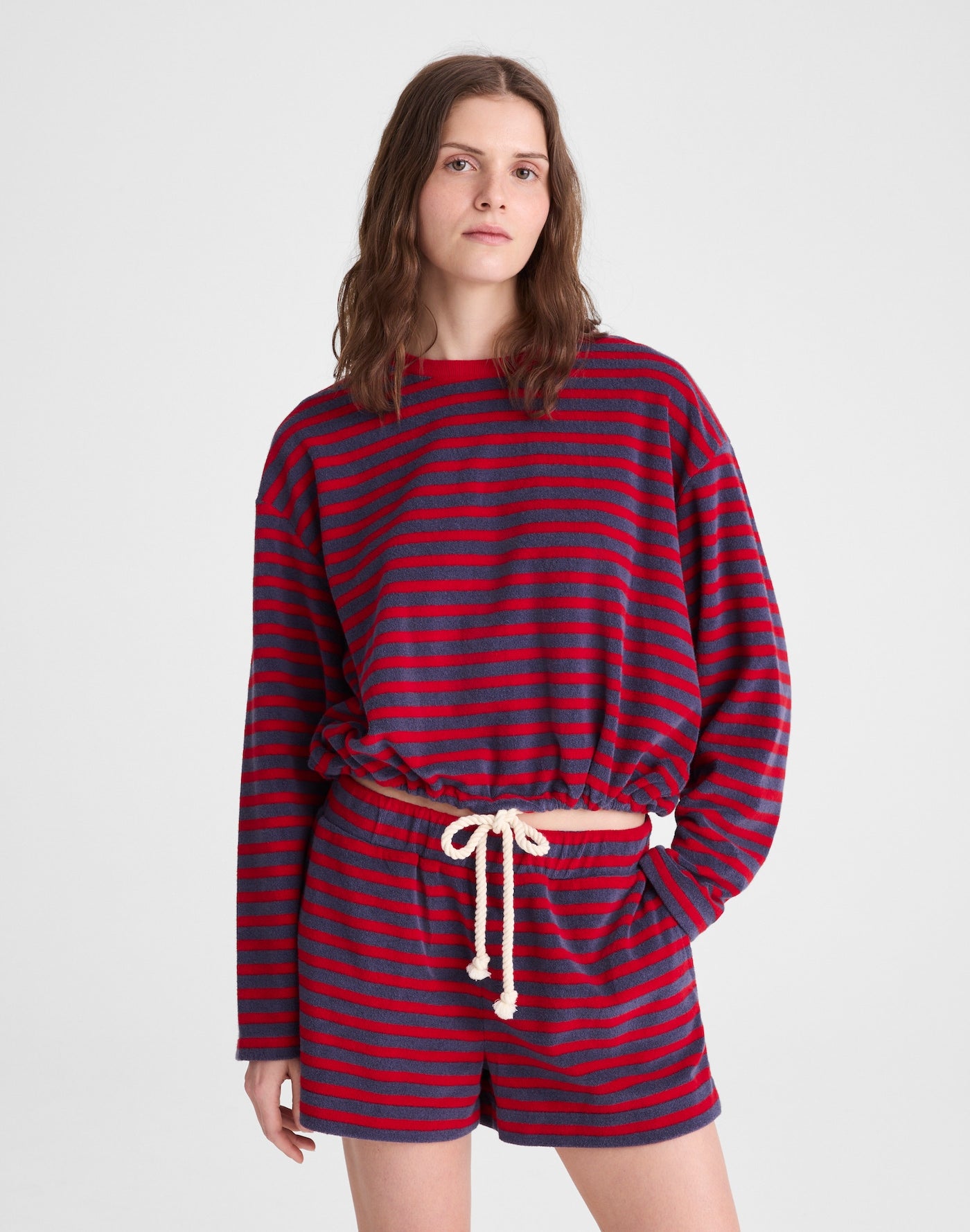 Madewell Tie-Waist Top Terry 80% Cotton Recycled Polyester