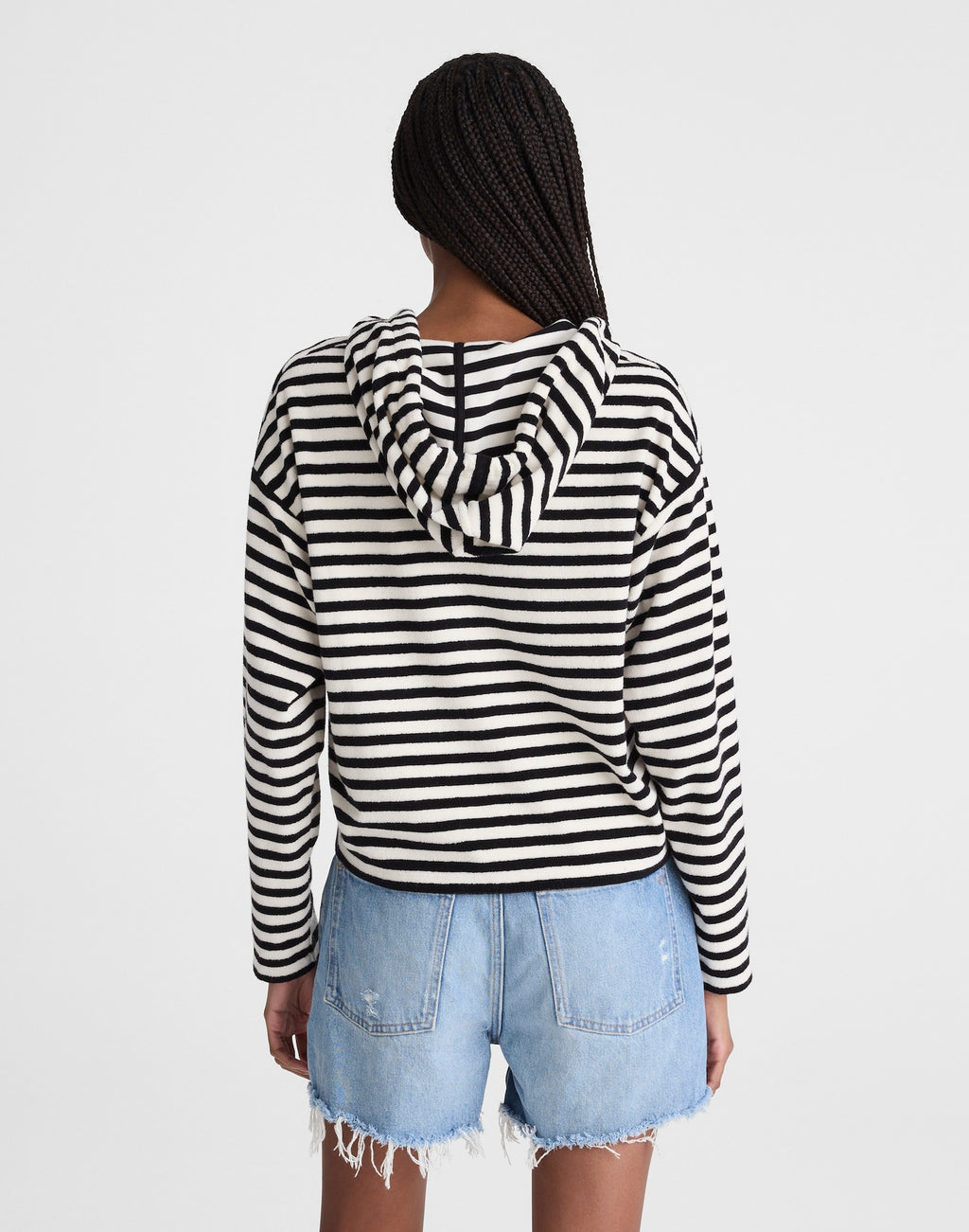 Madewell Drawstring Hoodie in Terry 80% Cotton 20% Recycled Polyester