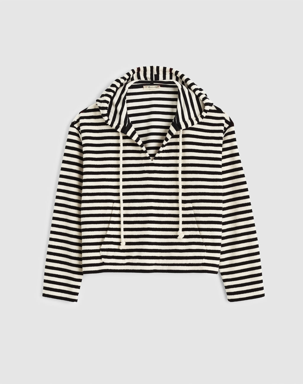Madewell Drawstring Hoodie in Terry 80% Cotton 20% Recycled Polyester