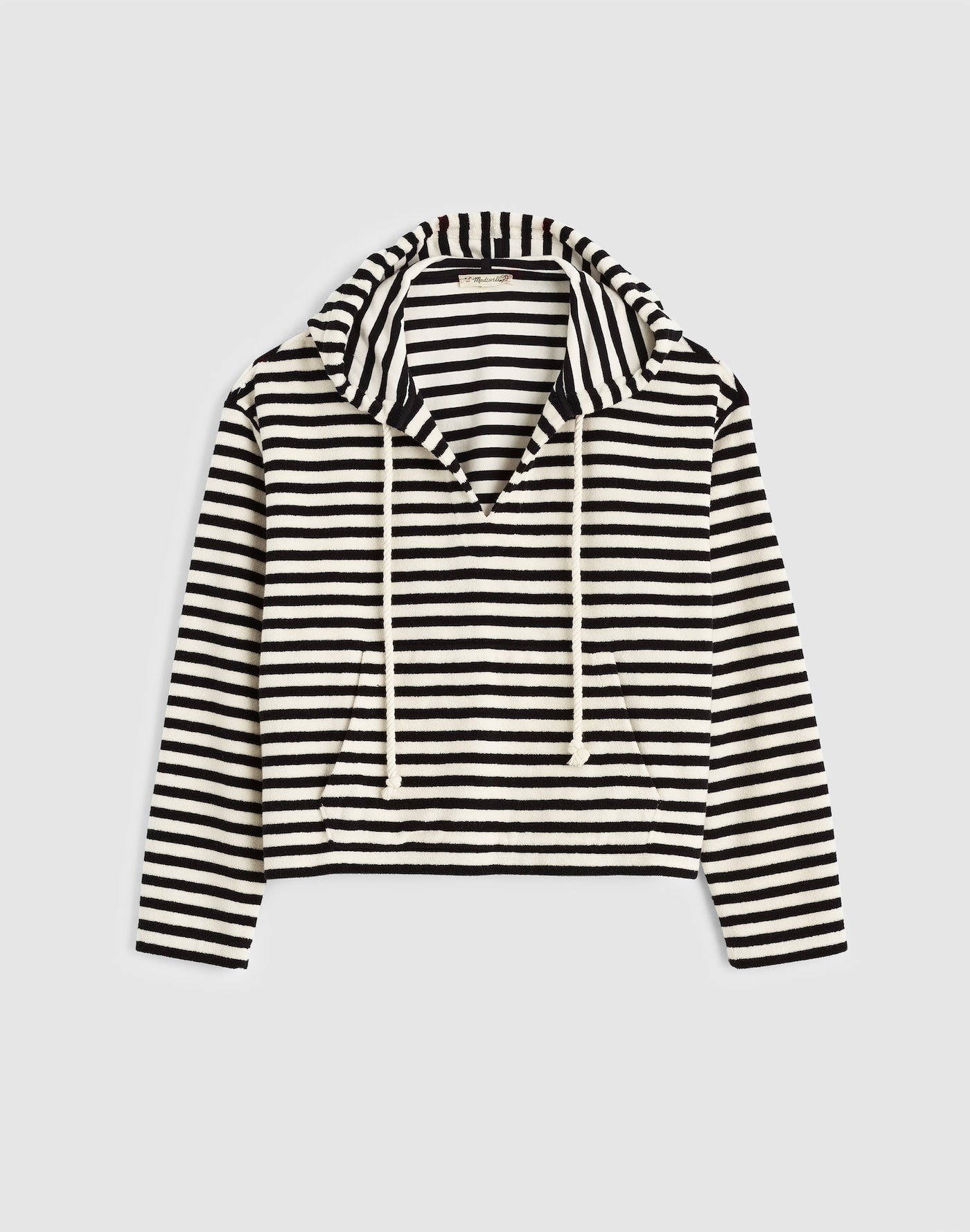 Madewell Drawstring Hoodie in Terry 80% Cotton 20% Recycled Polyester