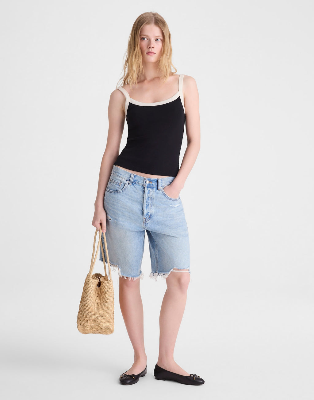 Madewell The 90s Cami in Compact Cotton 100% Cotton