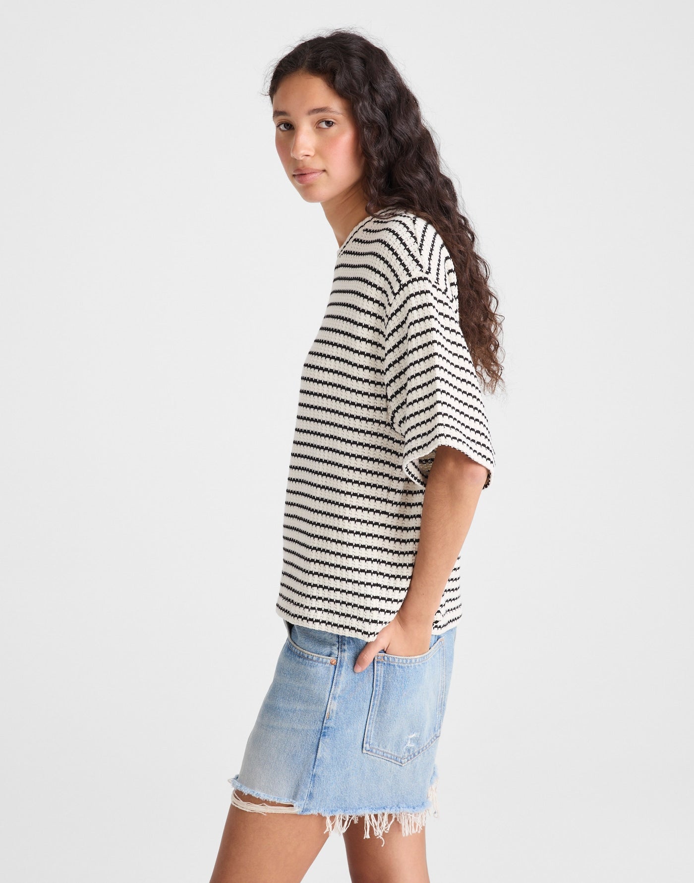 Madewell Boxy Crop Tee Allday Jersey Cotton Recycled Polyester
