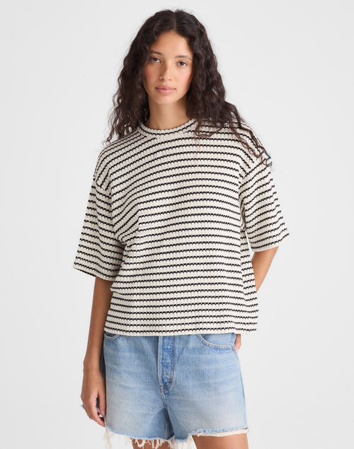 Madewell Boxy Crop Tee Allday Jersey Cotton Recycled Polyester