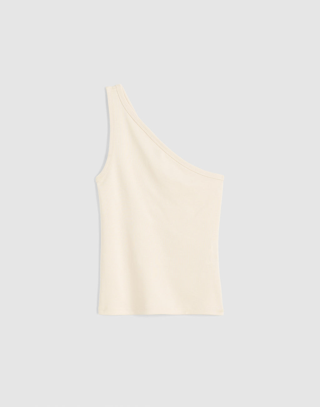 Madewell The 90s One-Shoulder Tank in Compact Cotton 100% Cotton