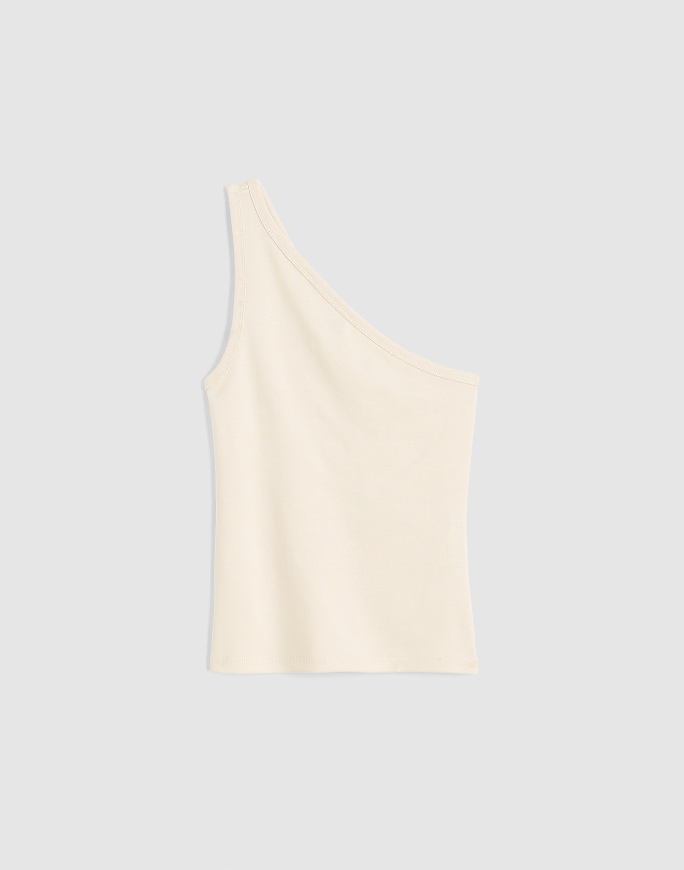 Madewell The 90s One-Shoulder Tank in Compact Cotton 100% Cotton