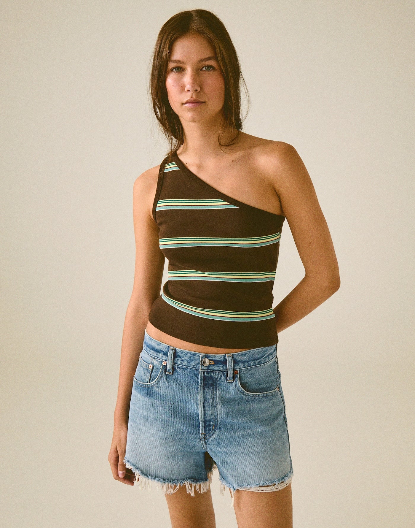 Madewell '90s One-Shoulder Tank Compact Cotton