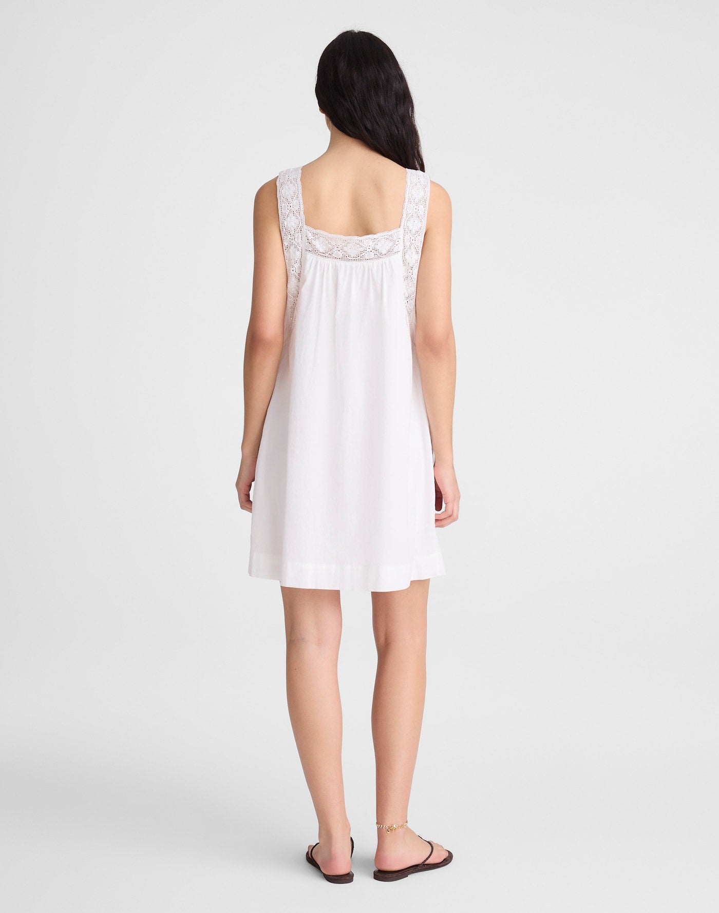 Madewell The Sophie Mini Dress Lace-Trim Cotton