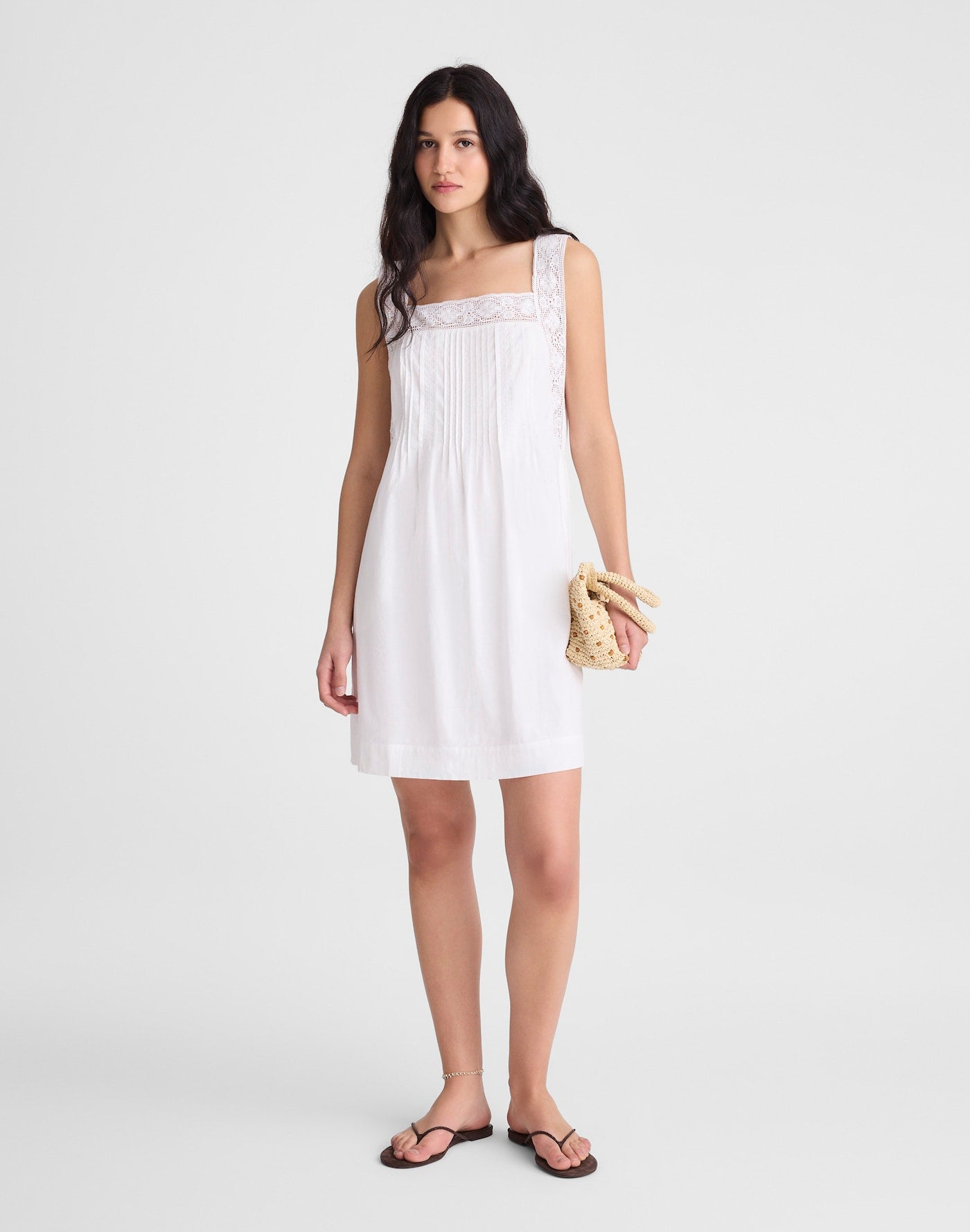 Madewell The Sophie Mini Dress in Vintage Ivory 100% Cotton