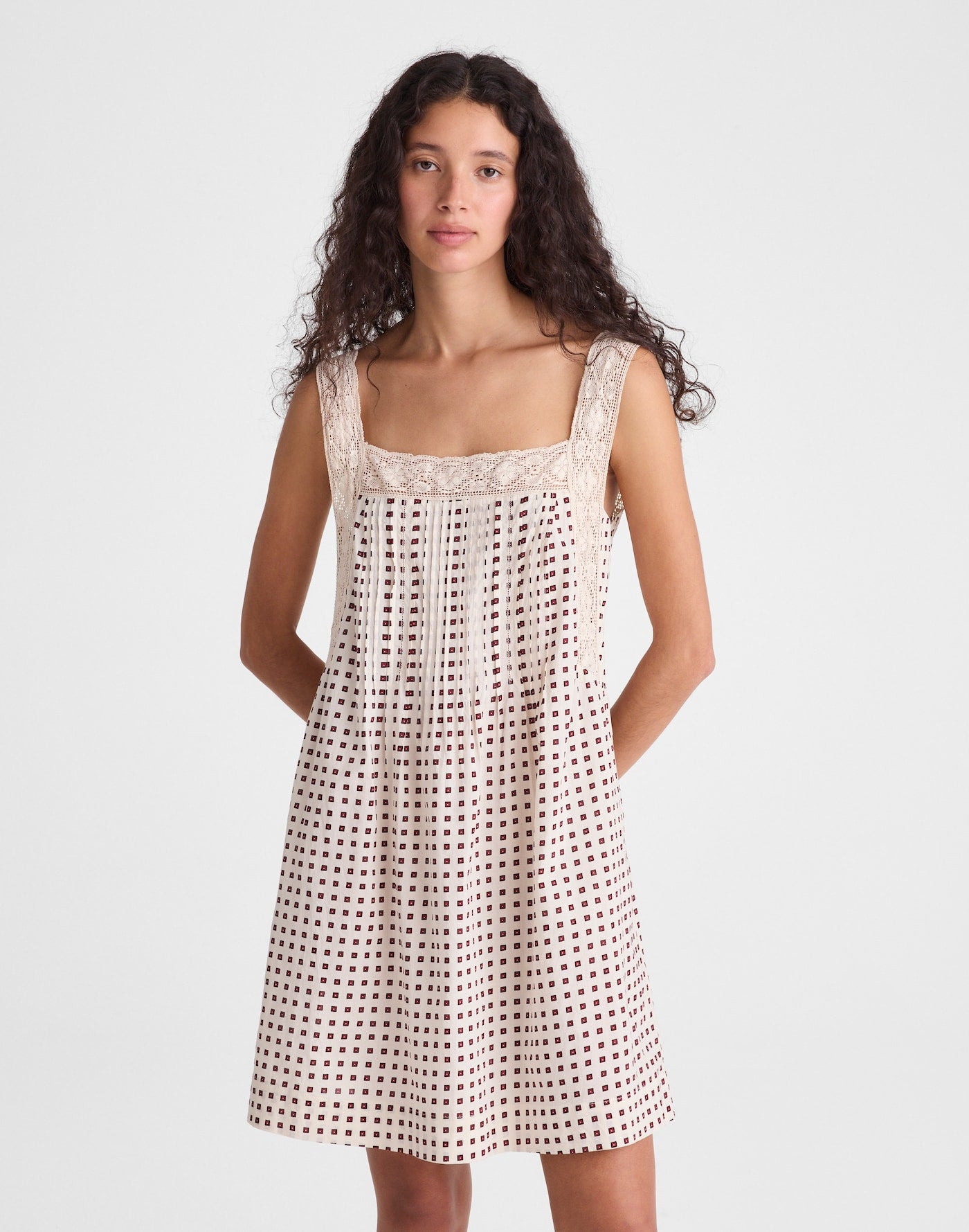 Madewell The Sophie Mini Dress in Vintage Ivory 100% Cotton