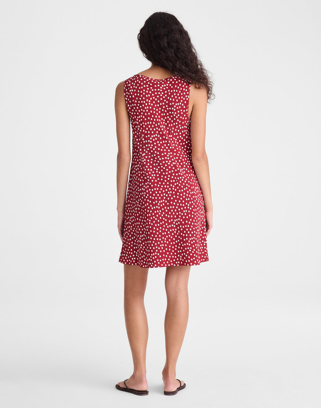 Madewell Boatneck Sleeveless Mini Dress in Crepe de Chine 100% Viscose