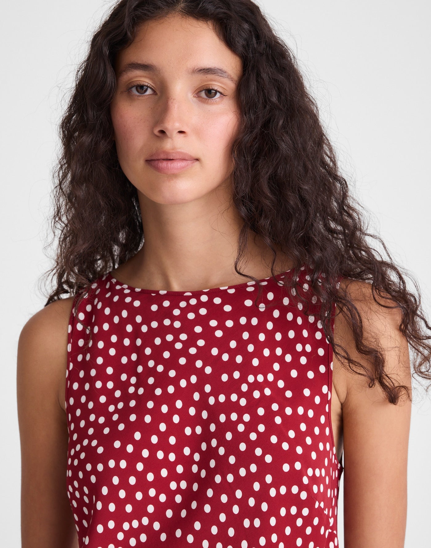 Madewell Boatneck Sleeveless Mini Dress in Crepe de Chine 100% Viscose