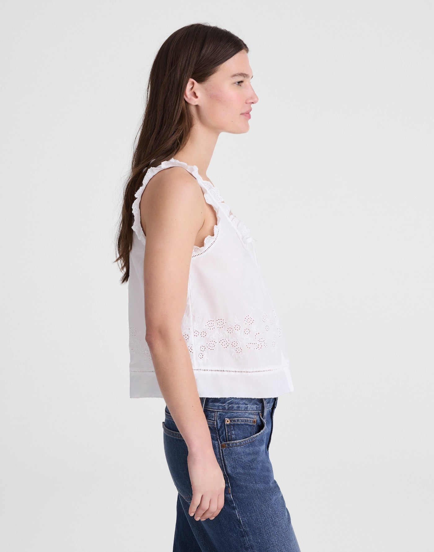 Madewell The Leah Top Embroidered Eyelet Cotton Voile