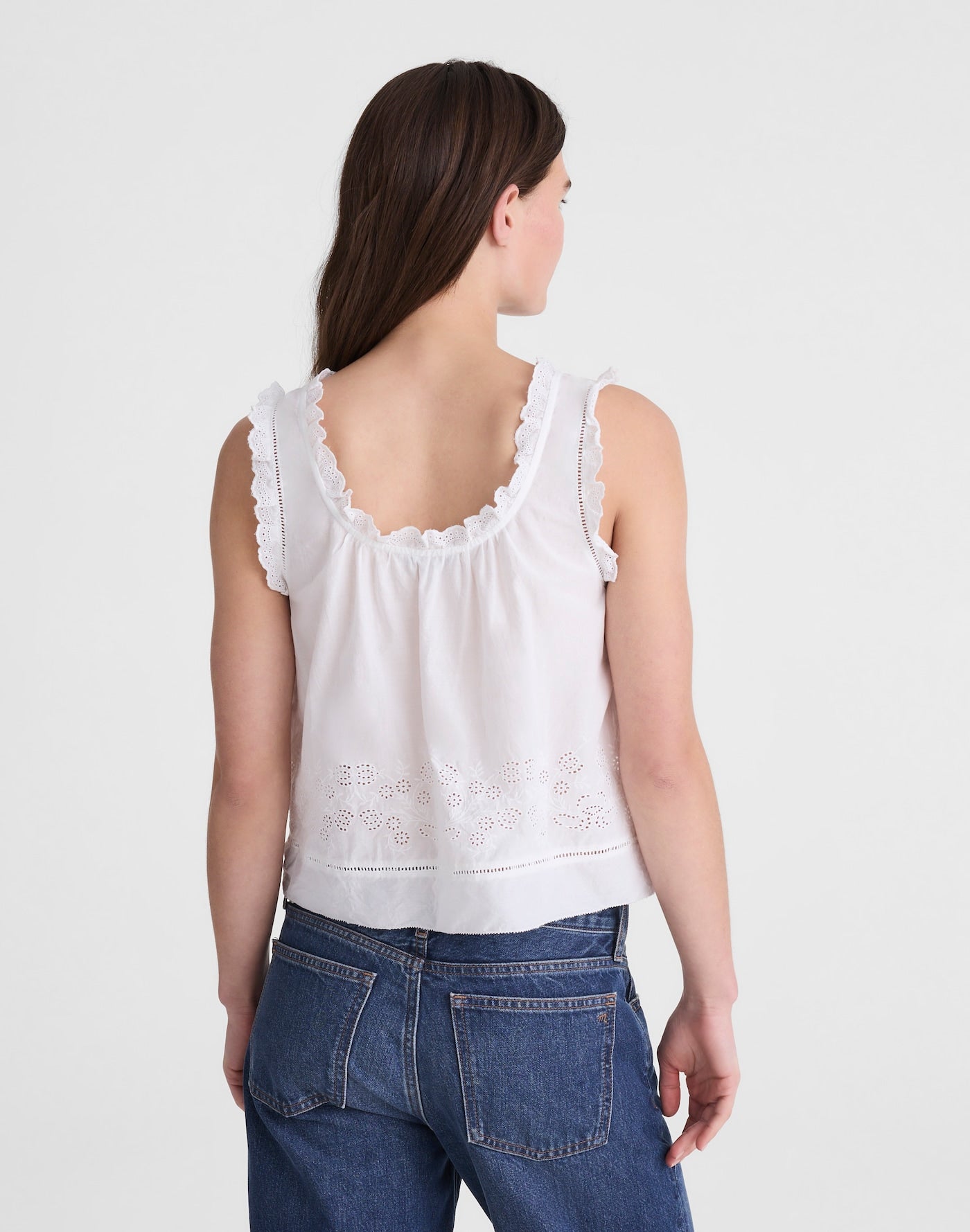 Madewell The Leah Top in Calm Blue 100% Cotton