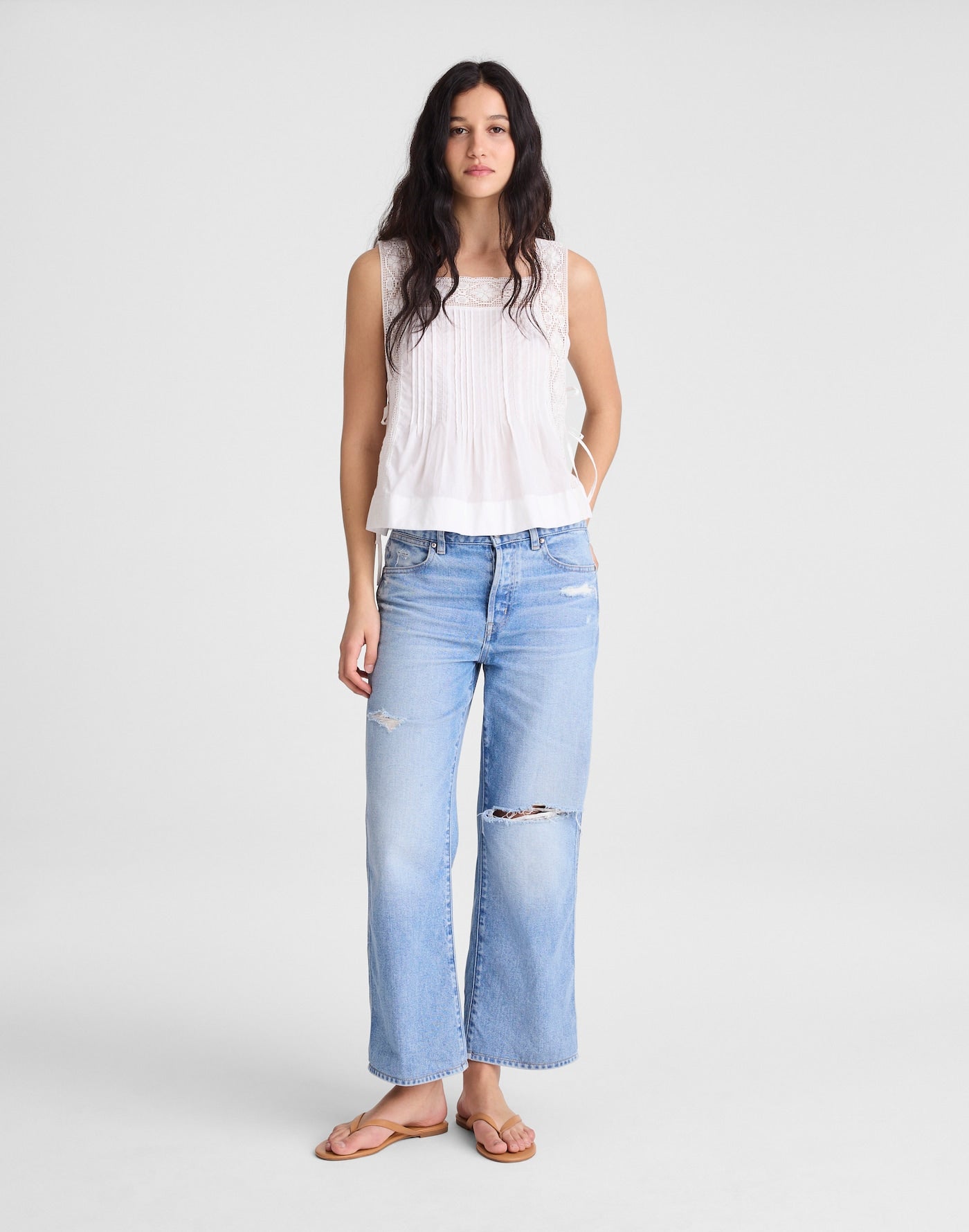 Madewell The Sophie Top in White 100% Cotton