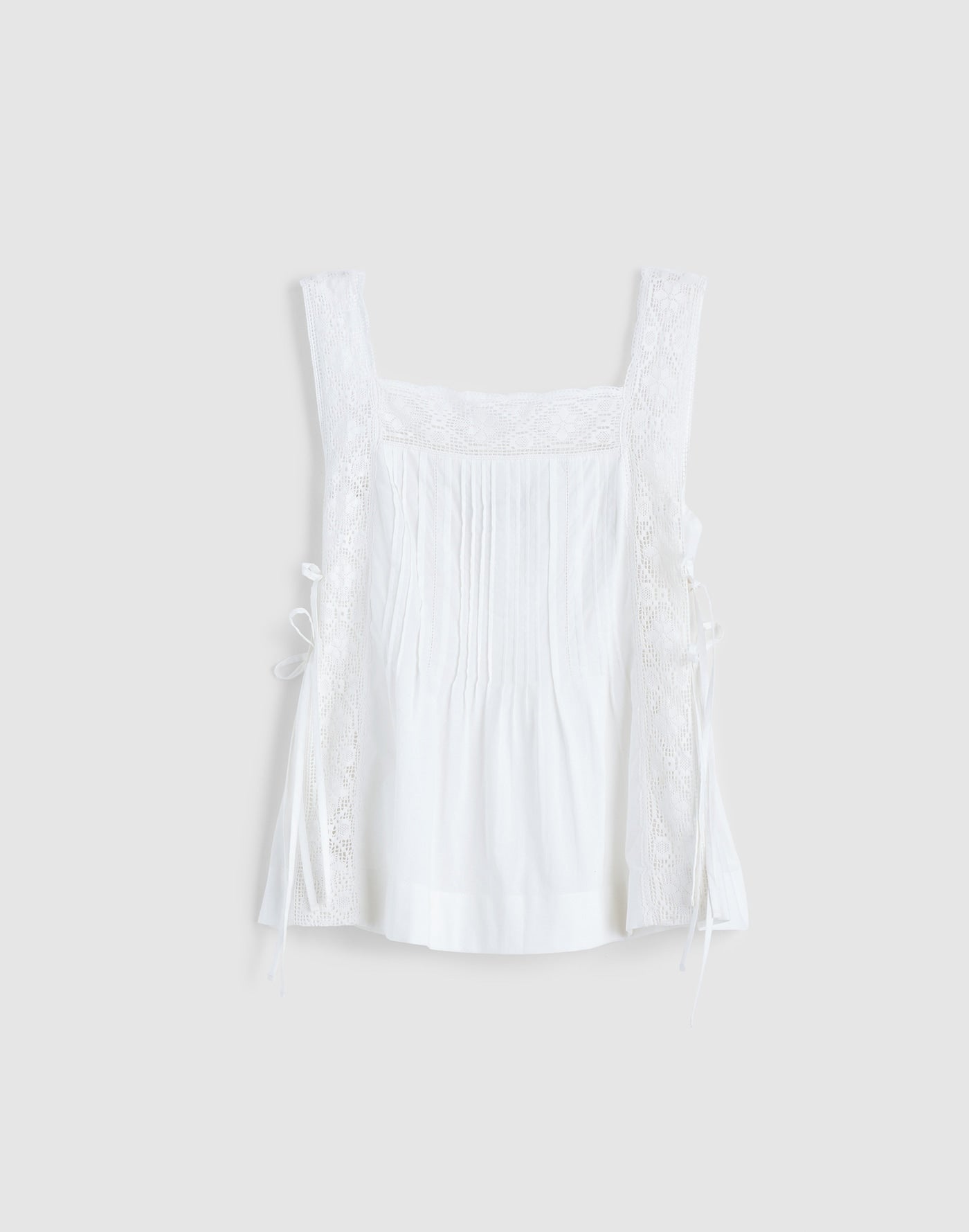 Madewell The Sophie Top Cotton Lace Pintuck