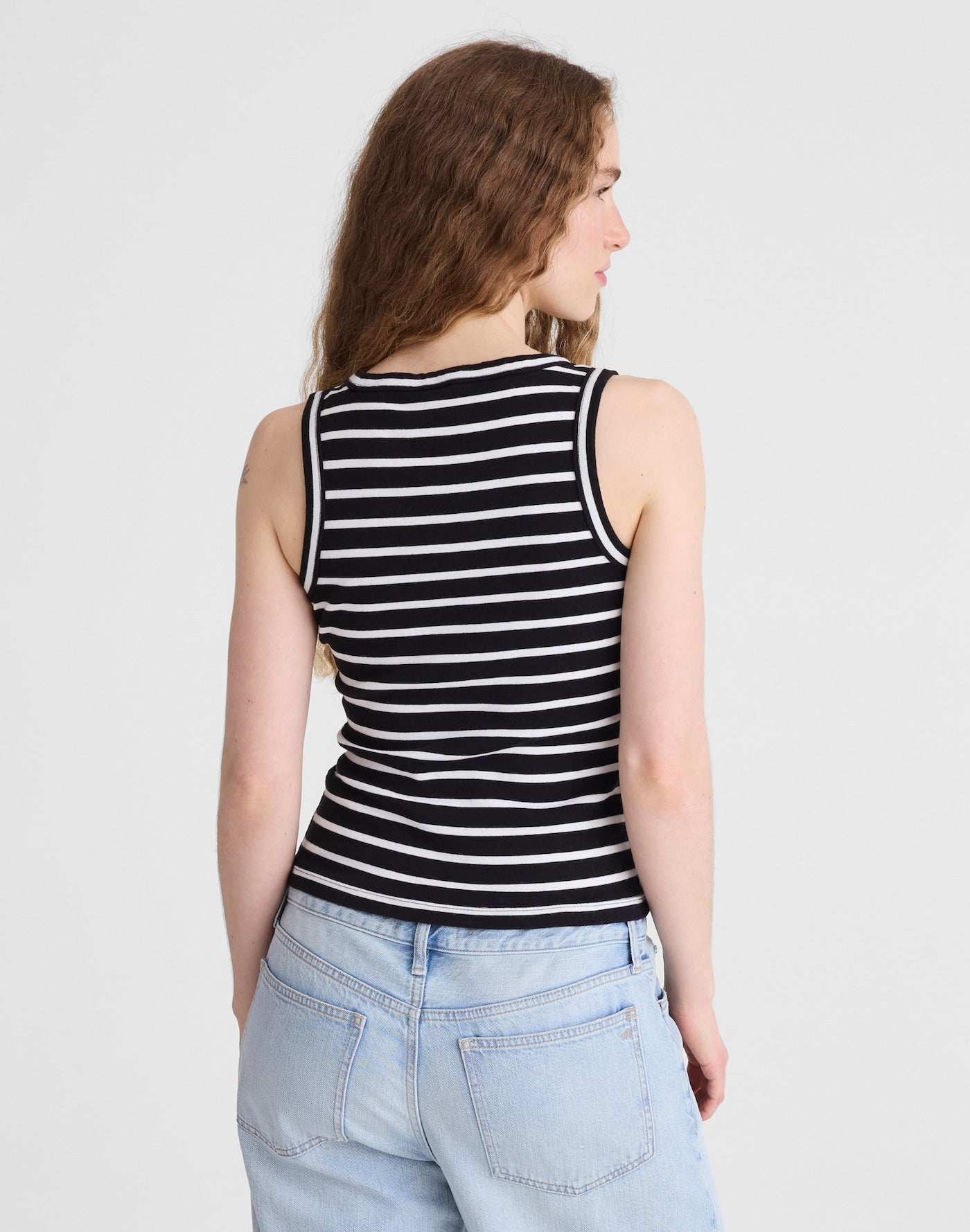 Madewell The 90s Scoopneck Tank in Compact Cotton 100% Cotton