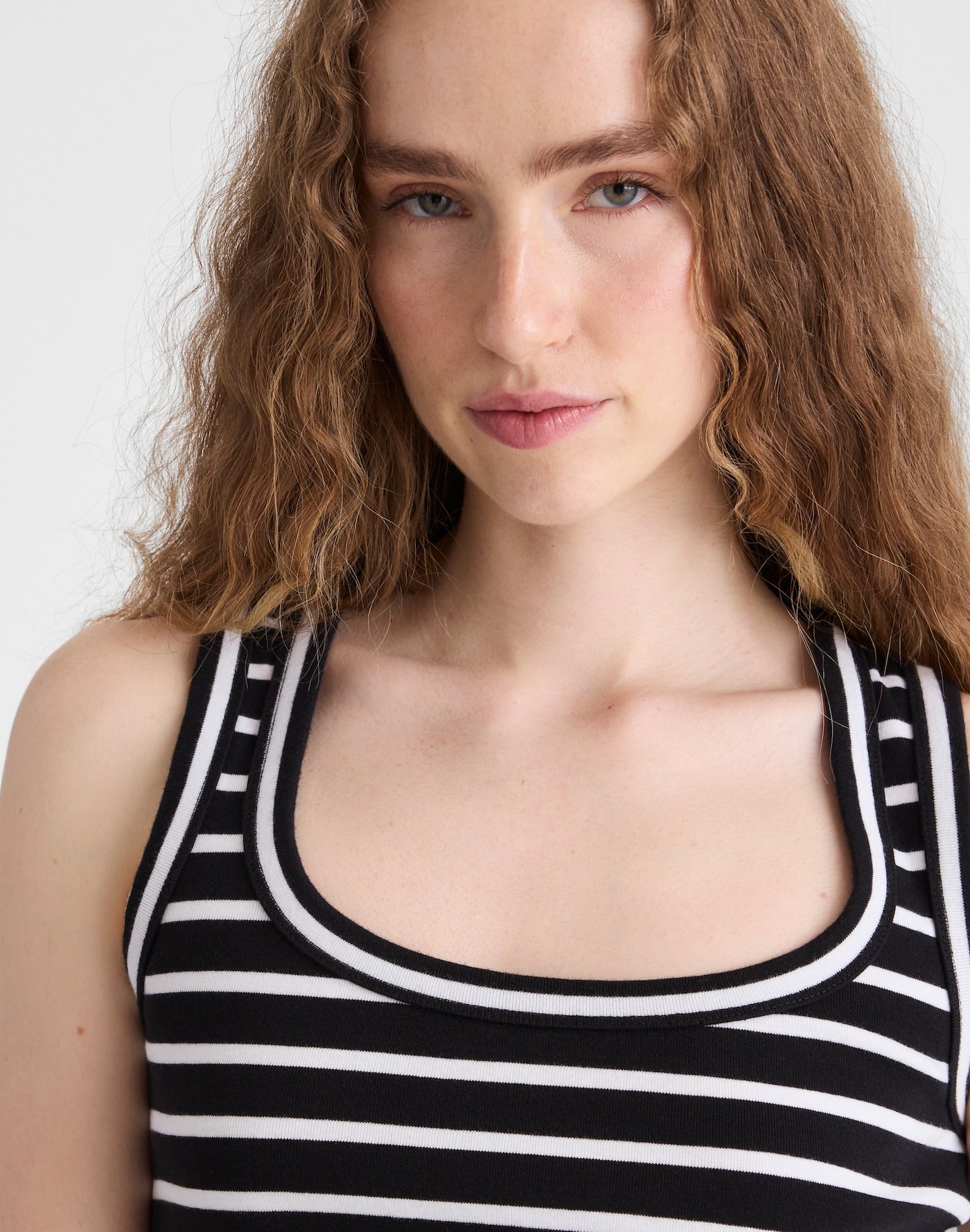 Madewell The 90s Scoopneck Tank in Compact Cotton 100% Cotton