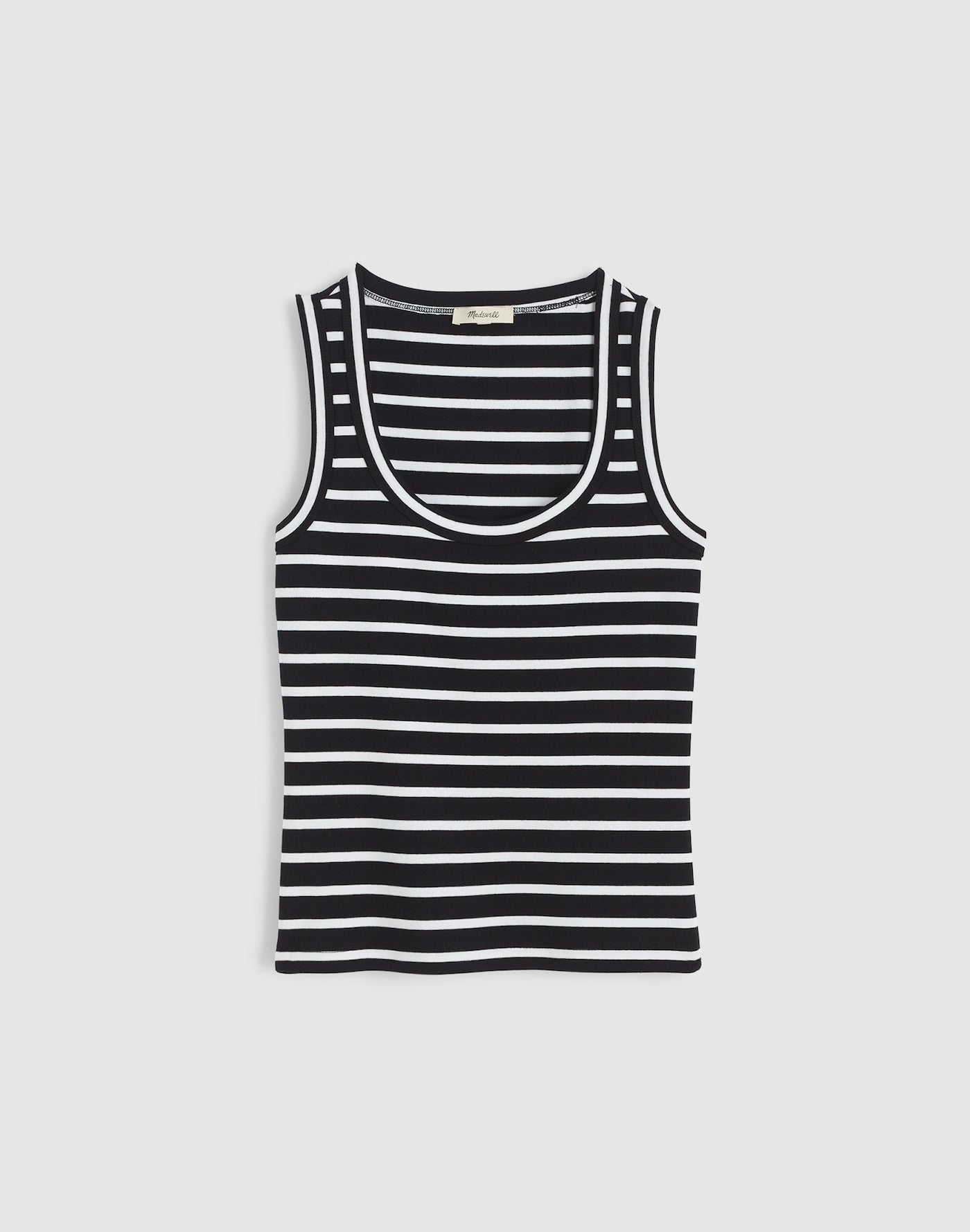 Madewell The 90s Scoopneck Tank in Compact Cotton 100% Cotton