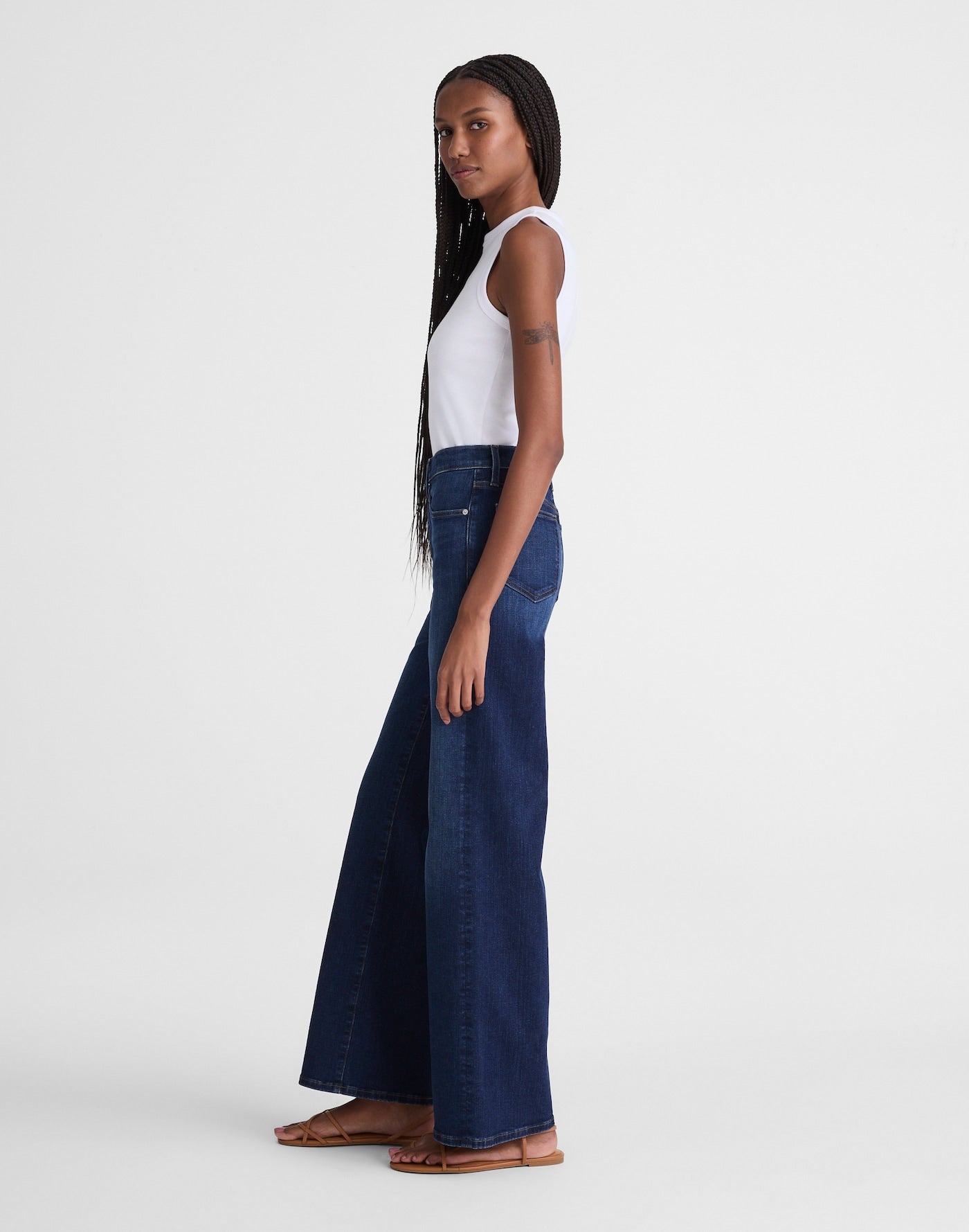 Madewell The Wide-Leg Jean in Super Stretch Denim 91% Cotton 6% Recycled Polyester 3% Elastane