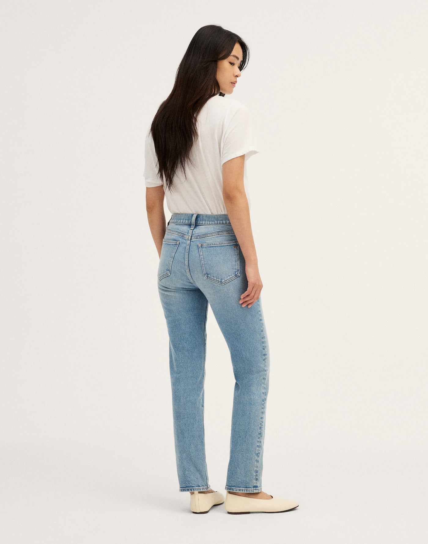 Madewell The Jules Slim-Straight Jean in Rinse Wash 96% Cotton 3% EME 1% Elastane