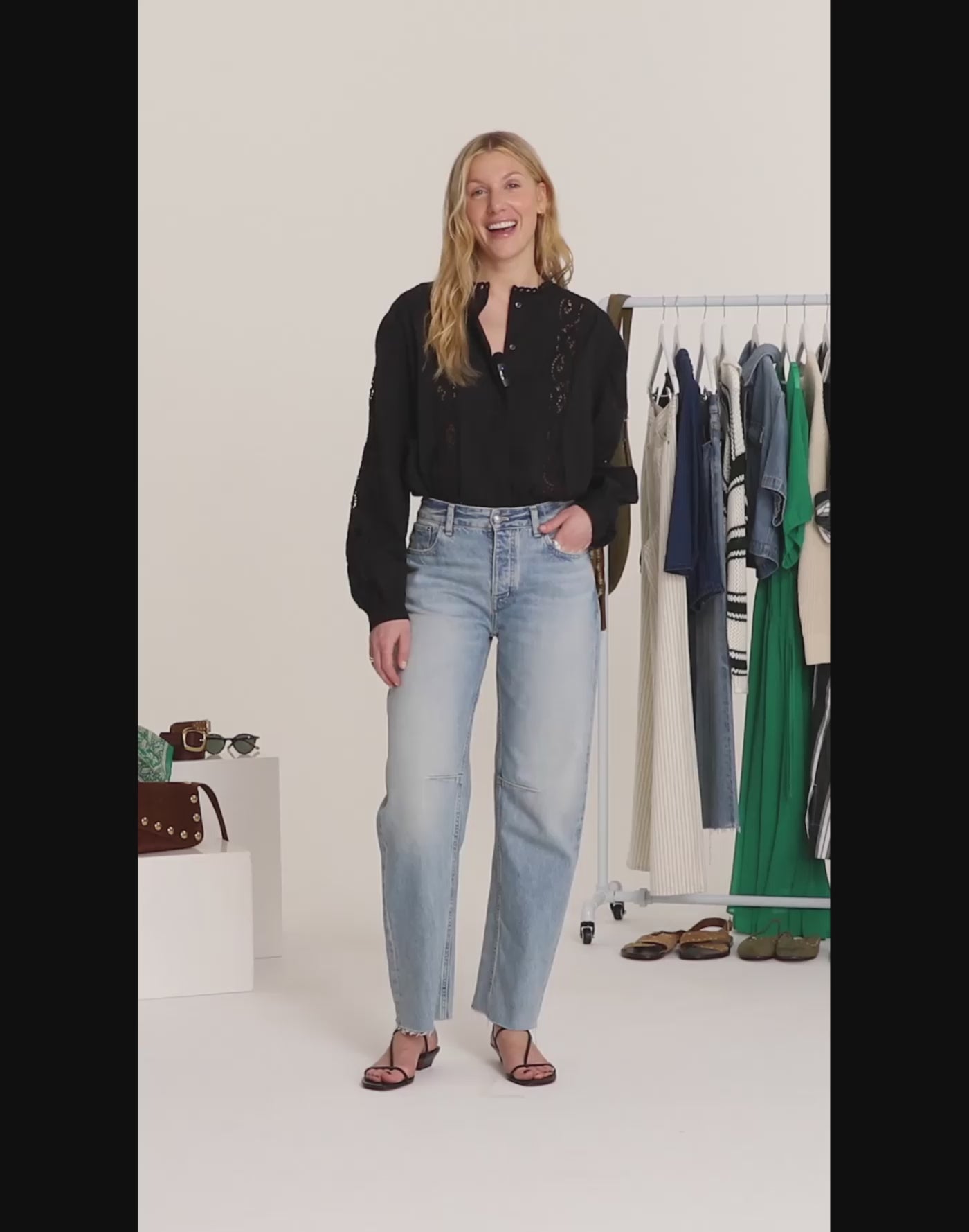 Madewell Circular Darted Barrel-Leg Jean in Vintage Canvas 100% Cotton